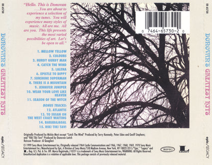 The Hits — Donovan back cover