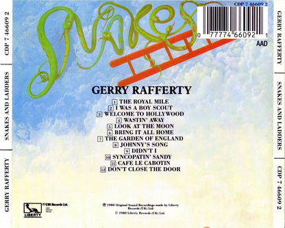 Snakes & Ladders — Gerry Rafferty back cover
