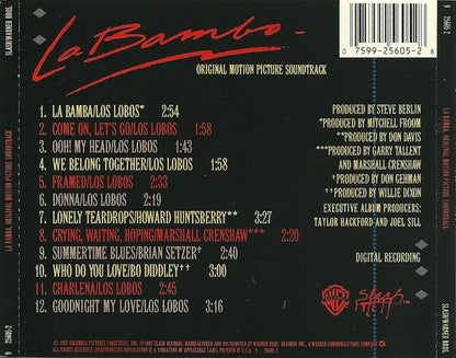 La Bamba (Original Motion Picture Soundtrack) — Los Lobos back cover