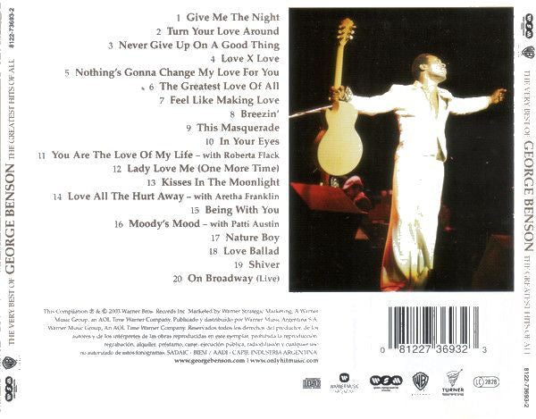 The Greatest Hits of All — George Benson back cover