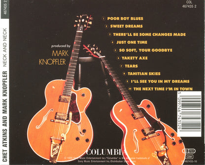 Neck and Neck — Chet Atkins/Mark Knopfler back cover