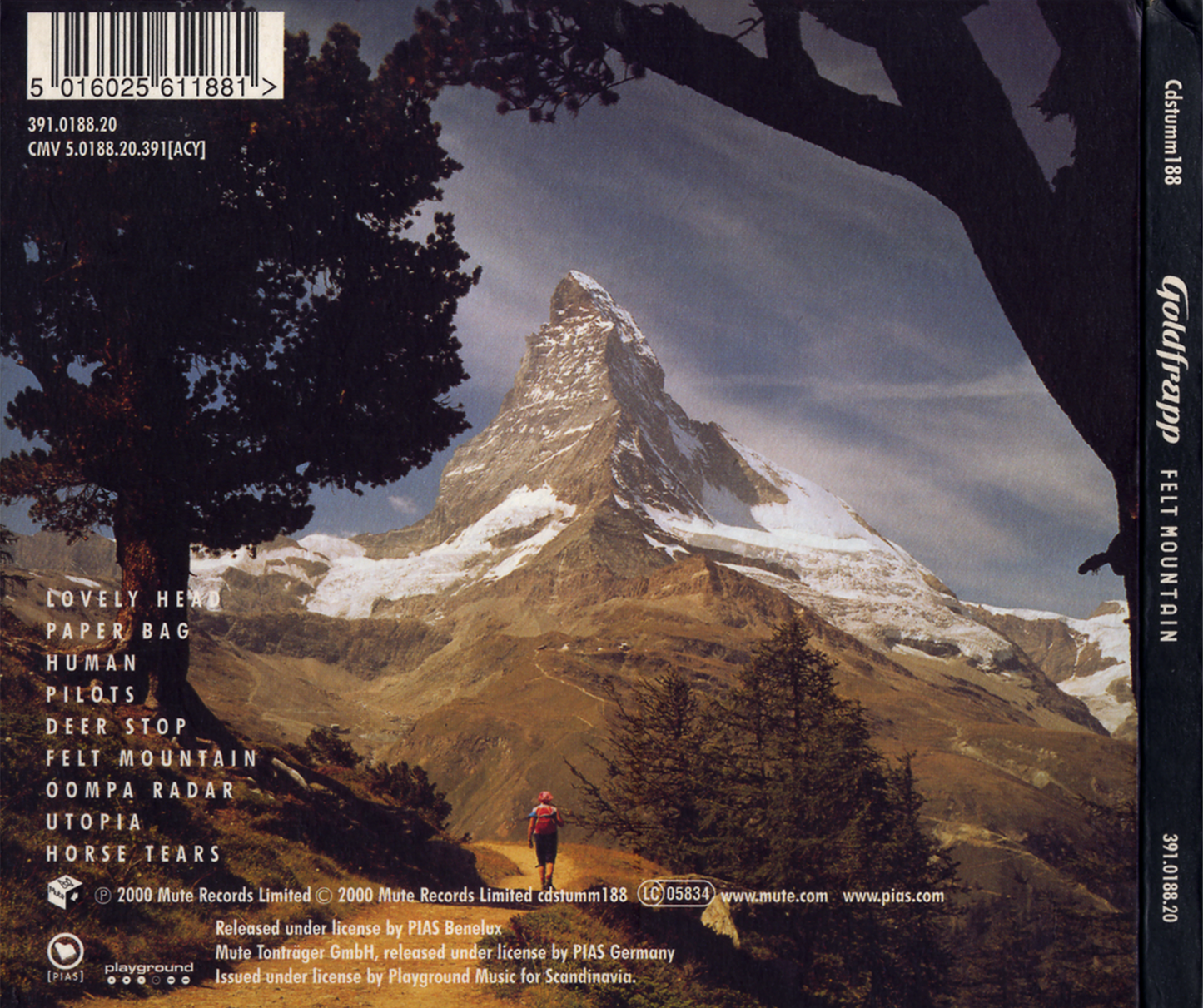 Felt Mountain — Goldfrapp back cover