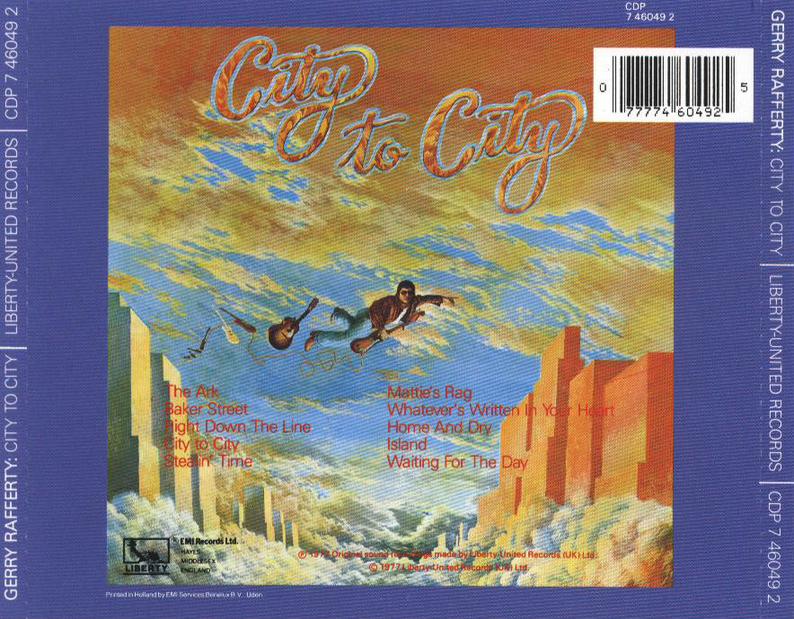 City to City — Gerry Rafferty back cover