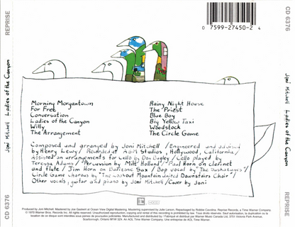 Ladies of the Canyon — Joni Mitchell back cover