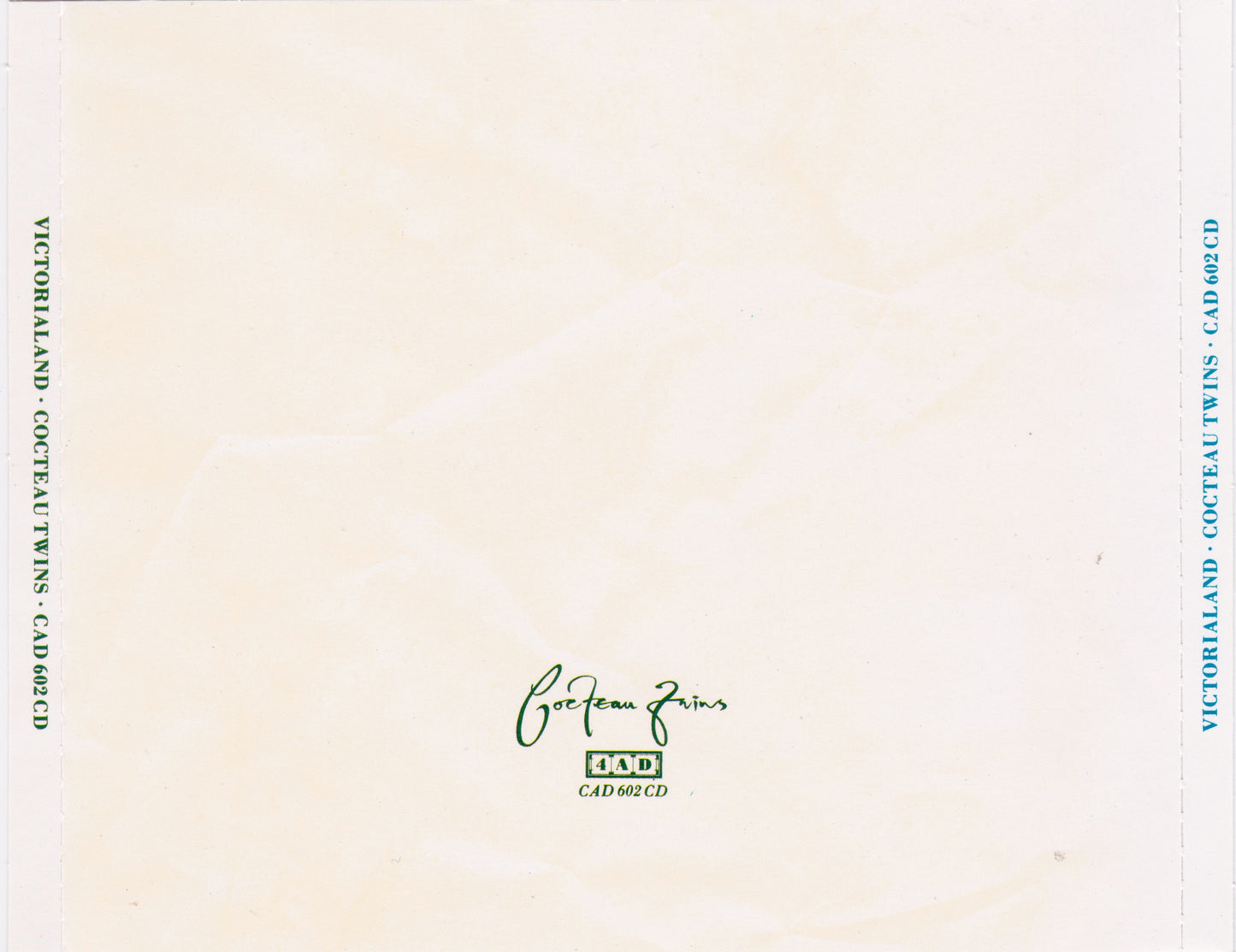 Victorialand — Cocteau Twins back cover