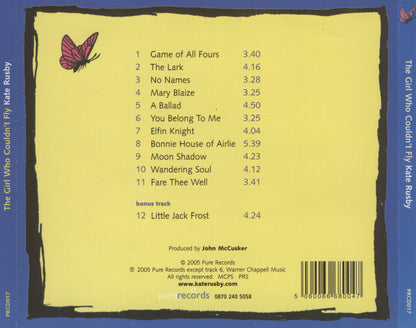 The Girl Who Couldn't Fly — Kate Rusby back cover