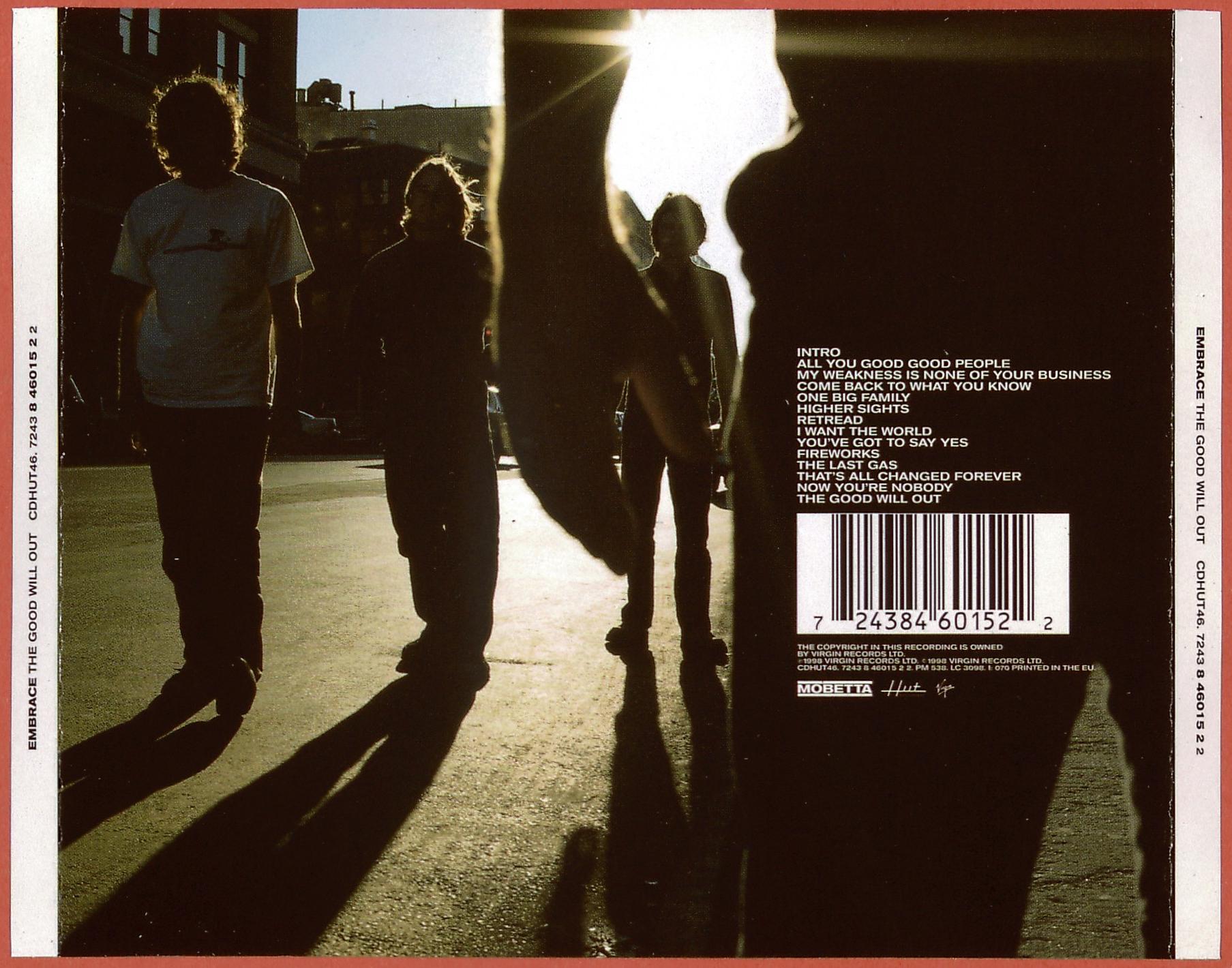 The Good Will Out — Embrace back cover