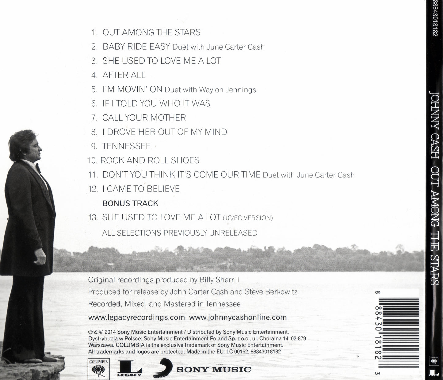 Out Among The Stars — Johnny Cash back cover