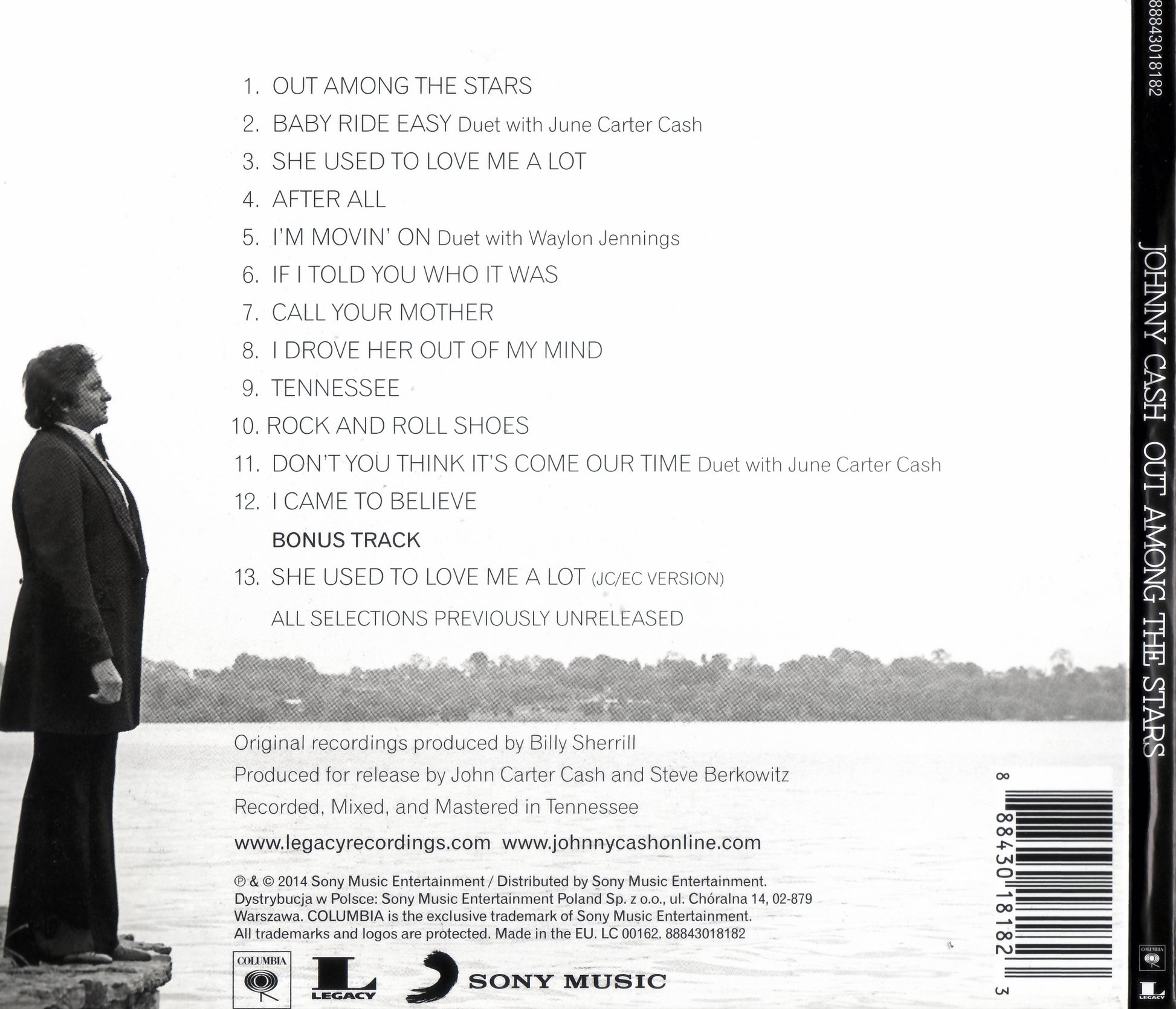 Out Among The Stars — Johnny Cash back cover