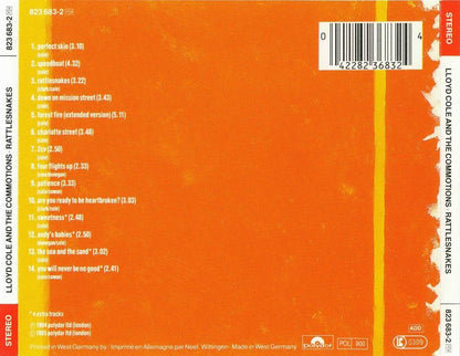 Rattlesnakes — Lloyd Cole and the Commotions back cover