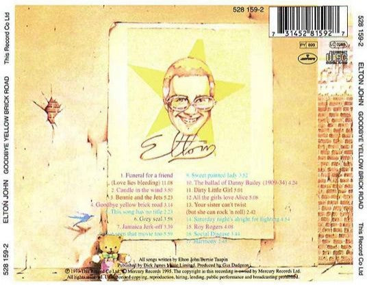Goodbye Yellow Brick Road — Elton John back cover