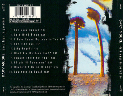 Dark Days in Paradise — Gary Moore back cover