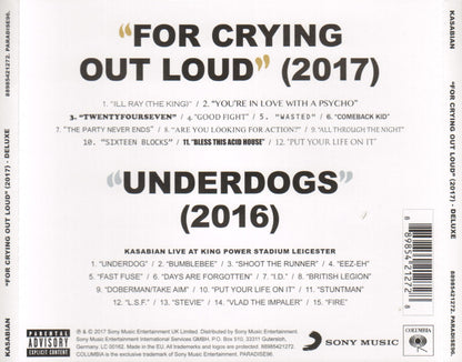 For Crying Out Loud — Kasabian back cover