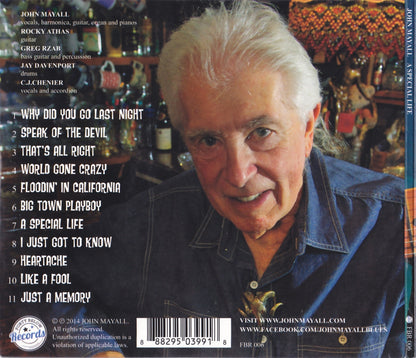 A Special Life — John Mayall back cover