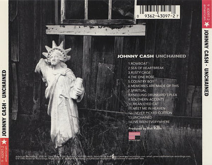 Unchained â€” Johnny Cash back cover