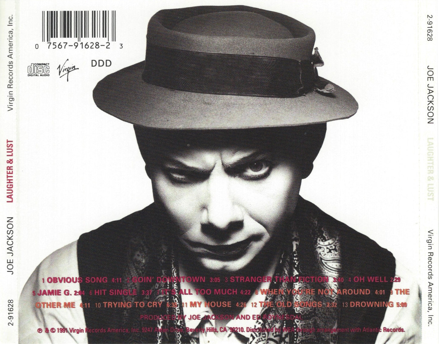 Laughter & Lust â€” Joe Jackson back cover