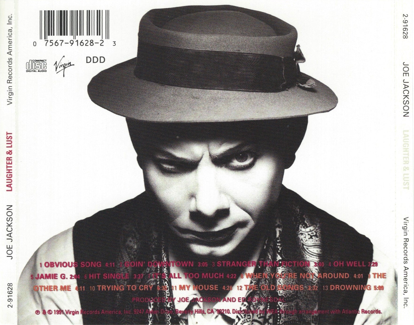 Laughter & Lust â€” Joe Jackson back cover