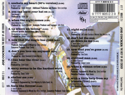 Night Calls â€” Joe Cocker back cover