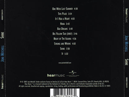 Shine — Joni Mitchell back cover