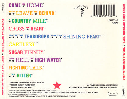 Baby, the Stars Shine Bright — Everything But the Girl back cover