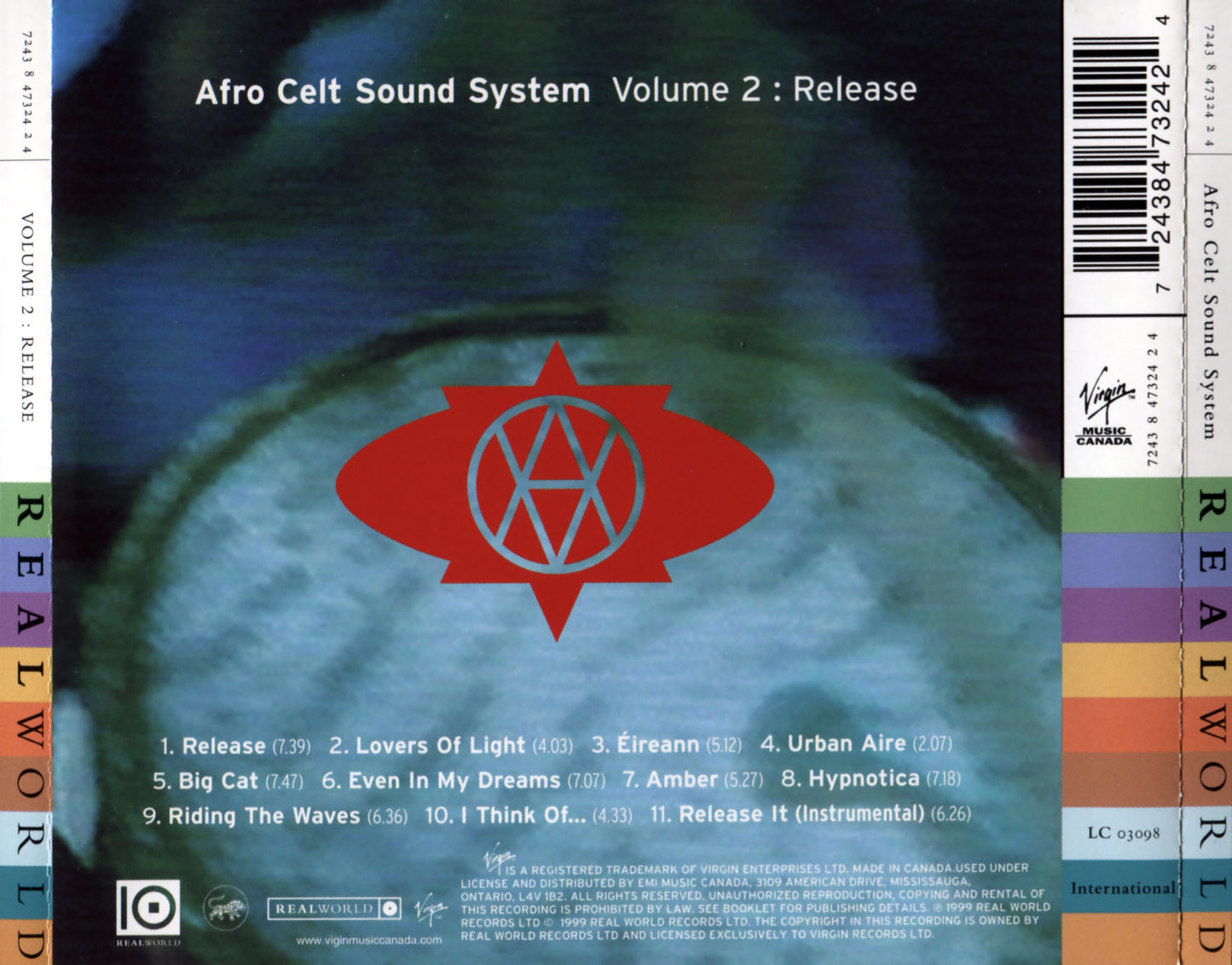 Volume 2: Release — Afro-Celt Sound System back cover
