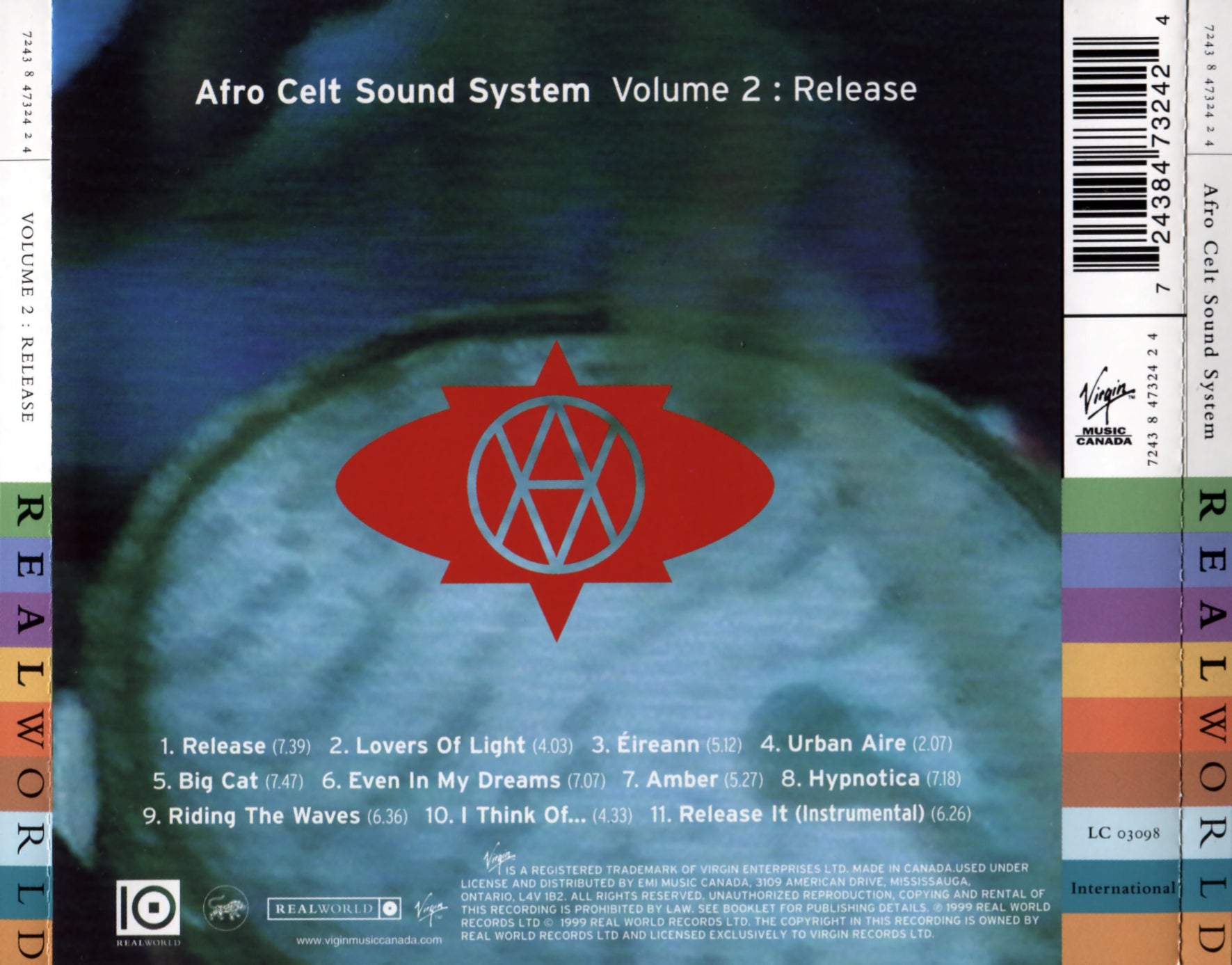 Volume 2: Release — Afro-Celt Sound System back cover