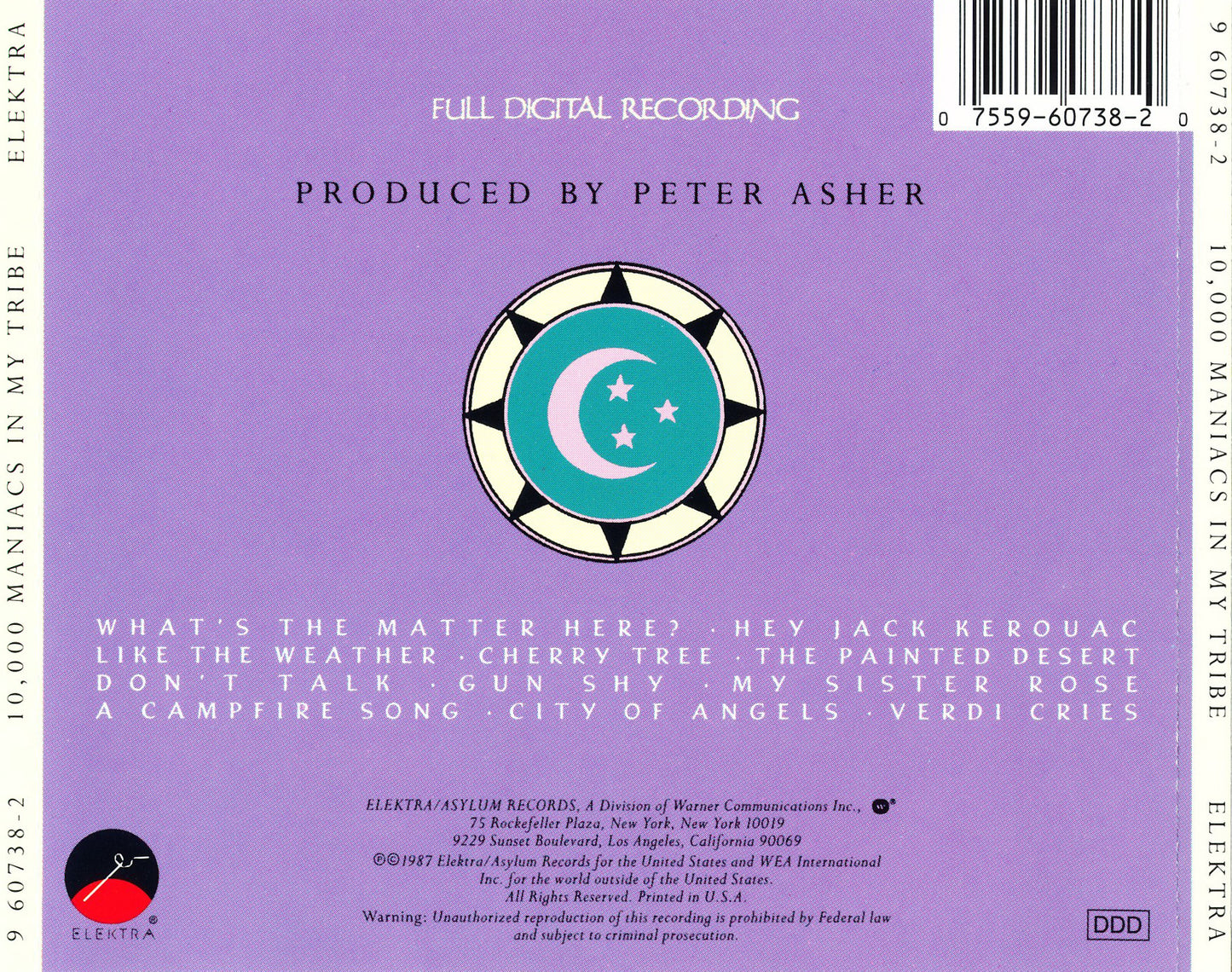 In My Tribe — 10,000 Maniacs back cover