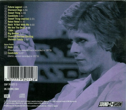 Diamond Dogs — David Bowie back cover
