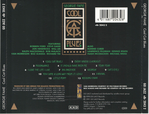 Cool Cat Blues — Georgie Fame back cover