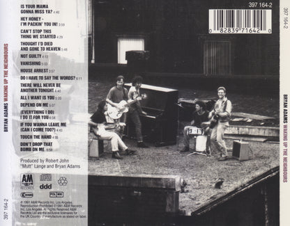 Waking up the Neighbours — Bryan Adams back cover