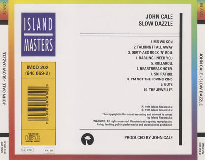 Slow Dazzle — John Cale back cover