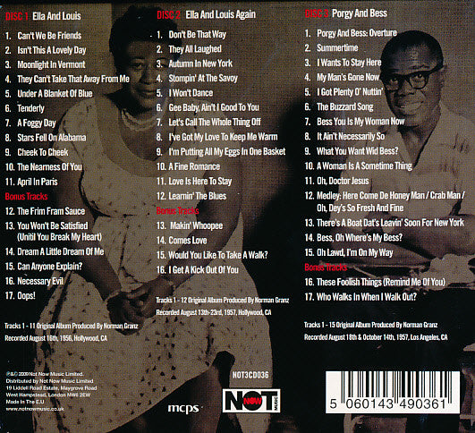 The Definitive Ella & Louis — Ella Fitzgerald & Louis Armstrong back cover