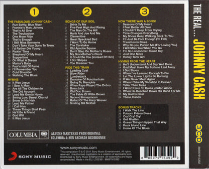 Johnny Cash 10 Original Albums — Johnny Cash back cover
