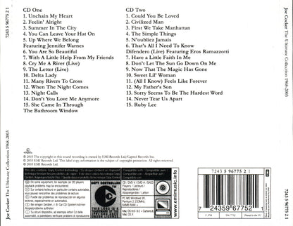 The Ultimate Collection (1968-2003) — Joe Cocker back cover