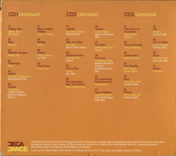 Chillout Forever — Fatboy Slim back cover