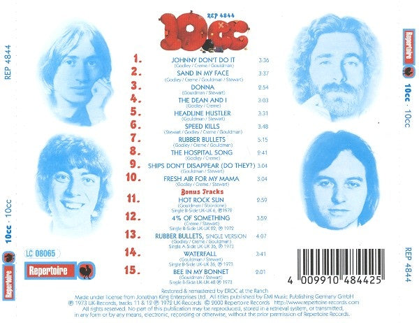 10cc — 10cc back cover