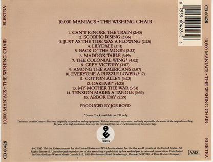 The Wishing Chair — 10,000 Maniacs back cover