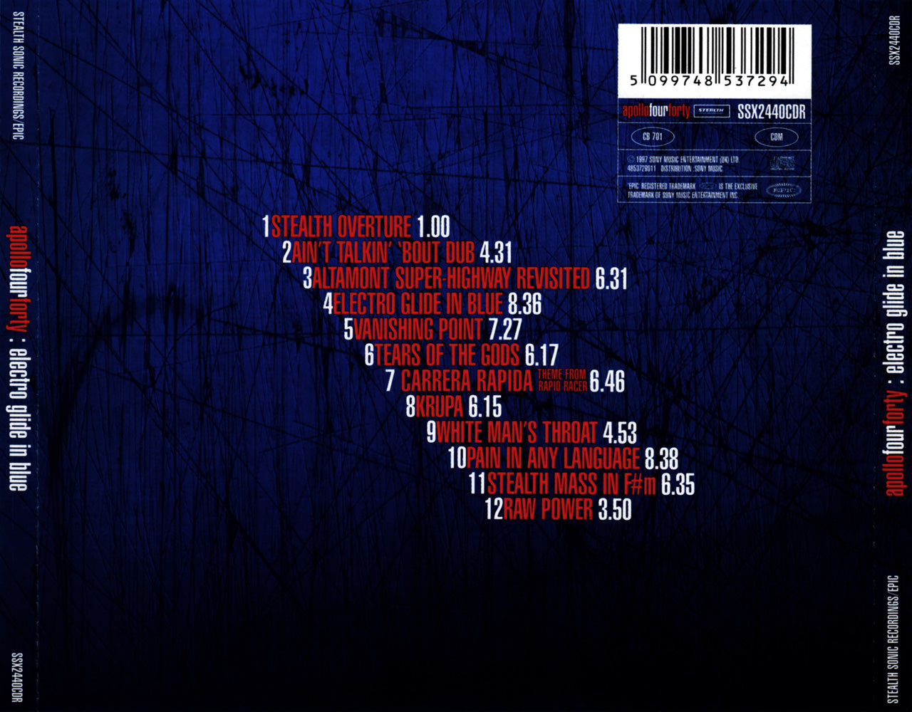 Electro Glide in Blue — Apollo 440 back cover
