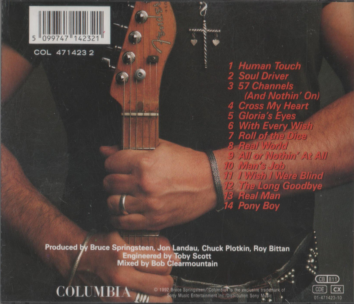Human Touch — Bruce Springsteen back cover