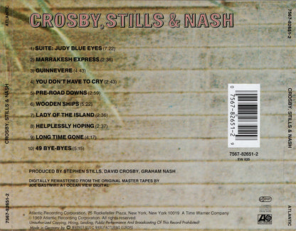 Crosby & Nash — Crosby & Nash back cover