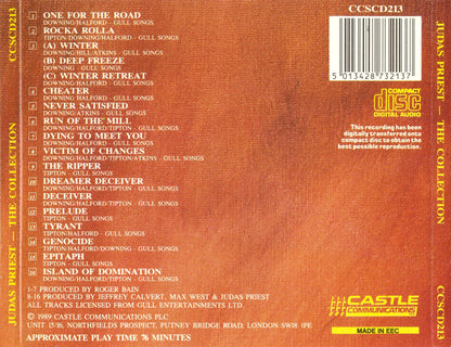 Collection — Judas Priest back cover