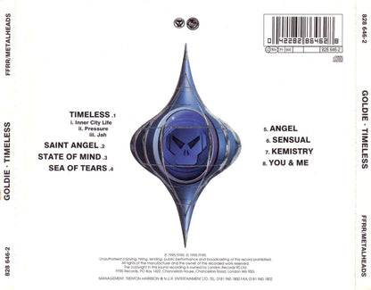 Timeless — Goldie back cover