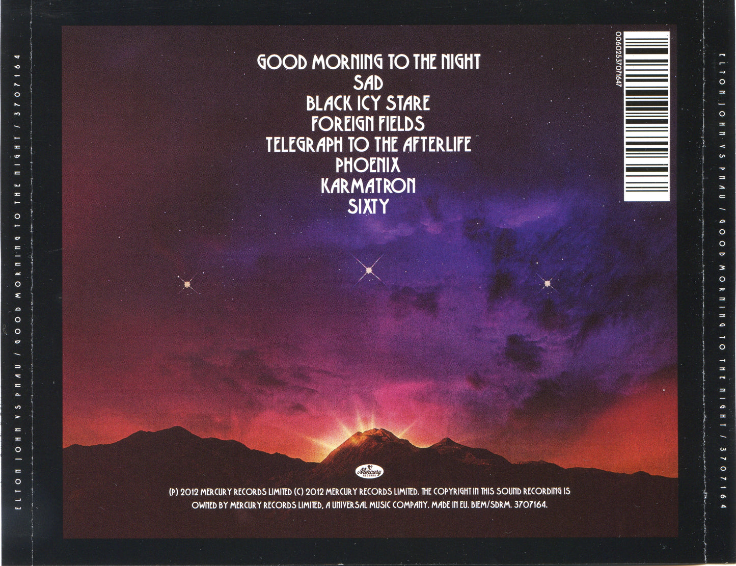 Good Morning To The Night — Elton John Vs. Pnau back cover