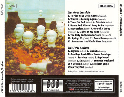 Asylum — Cressida back cover