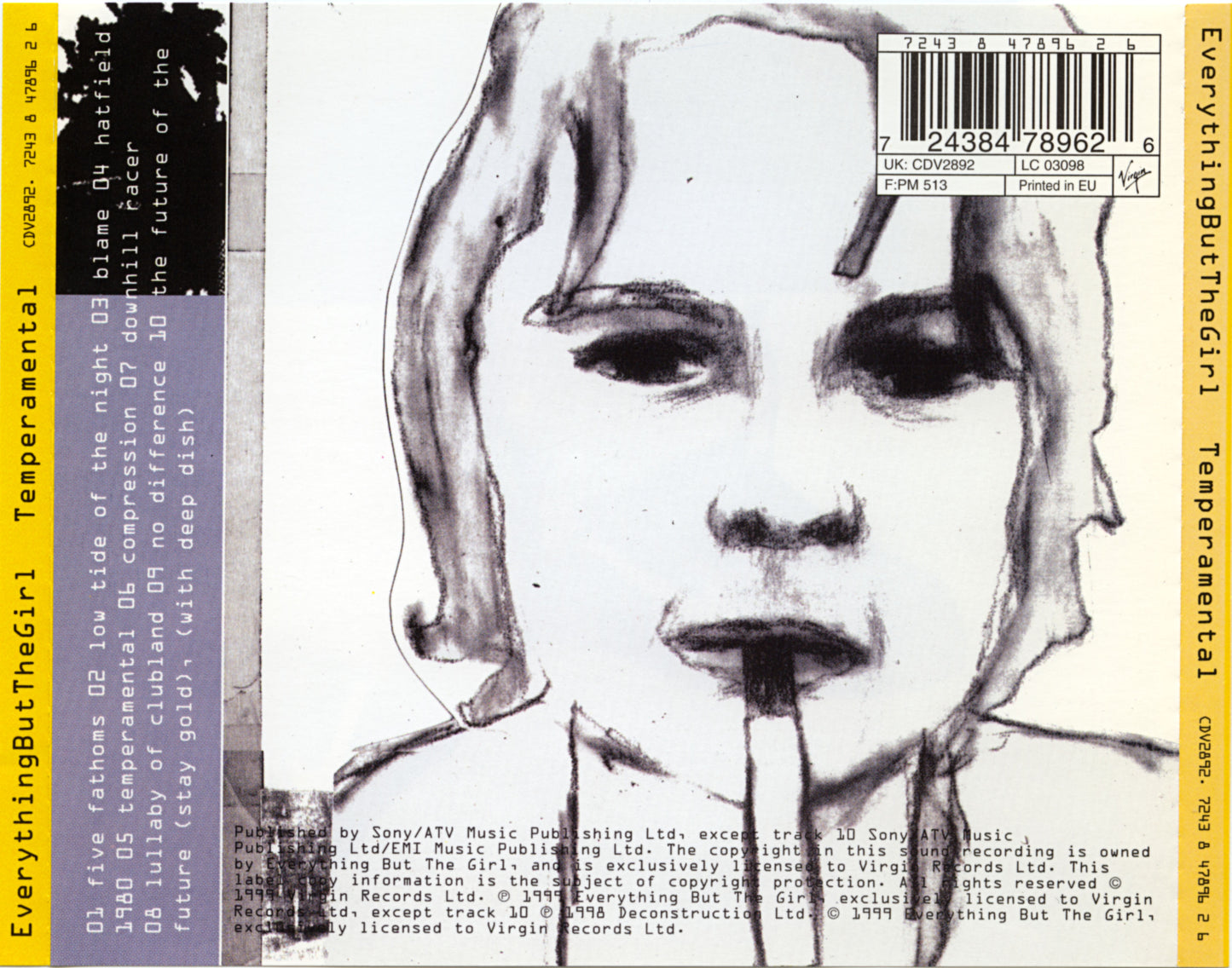 Temperamental — Everything But the Girl back cover