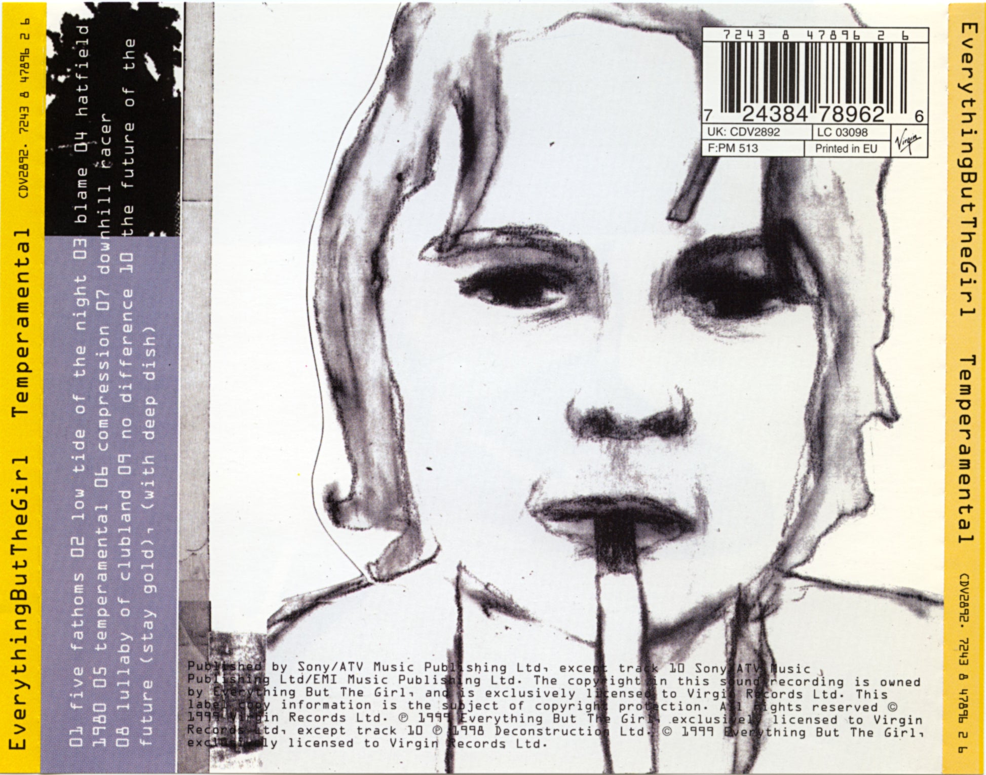 Temperamental — Everything But the Girl back cover