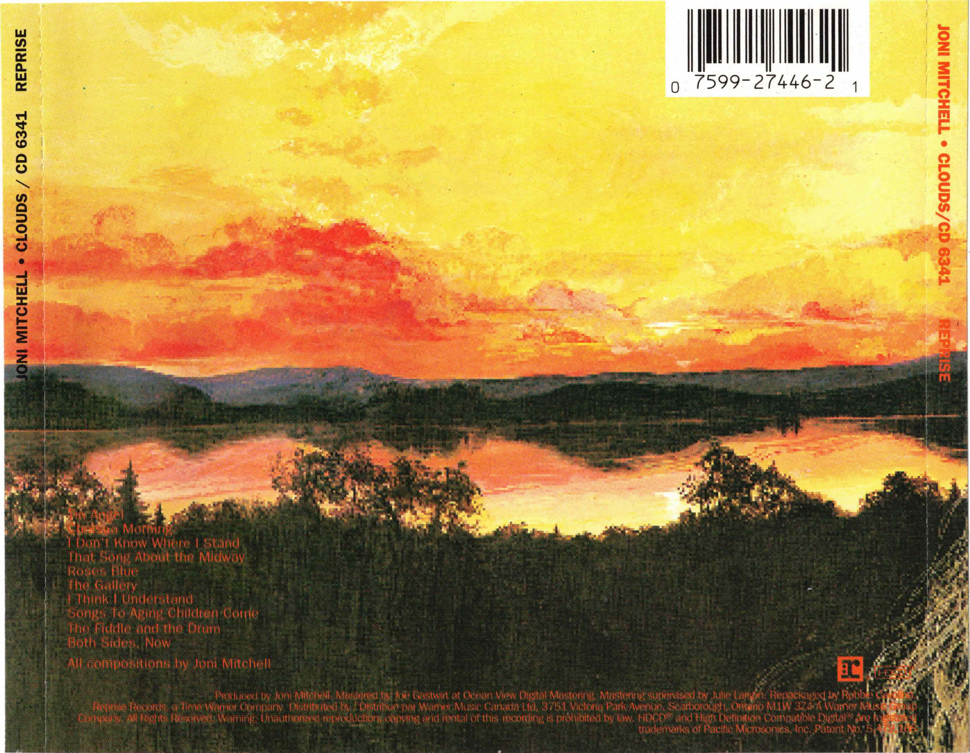 Clouds — Joni Mitchell back cover