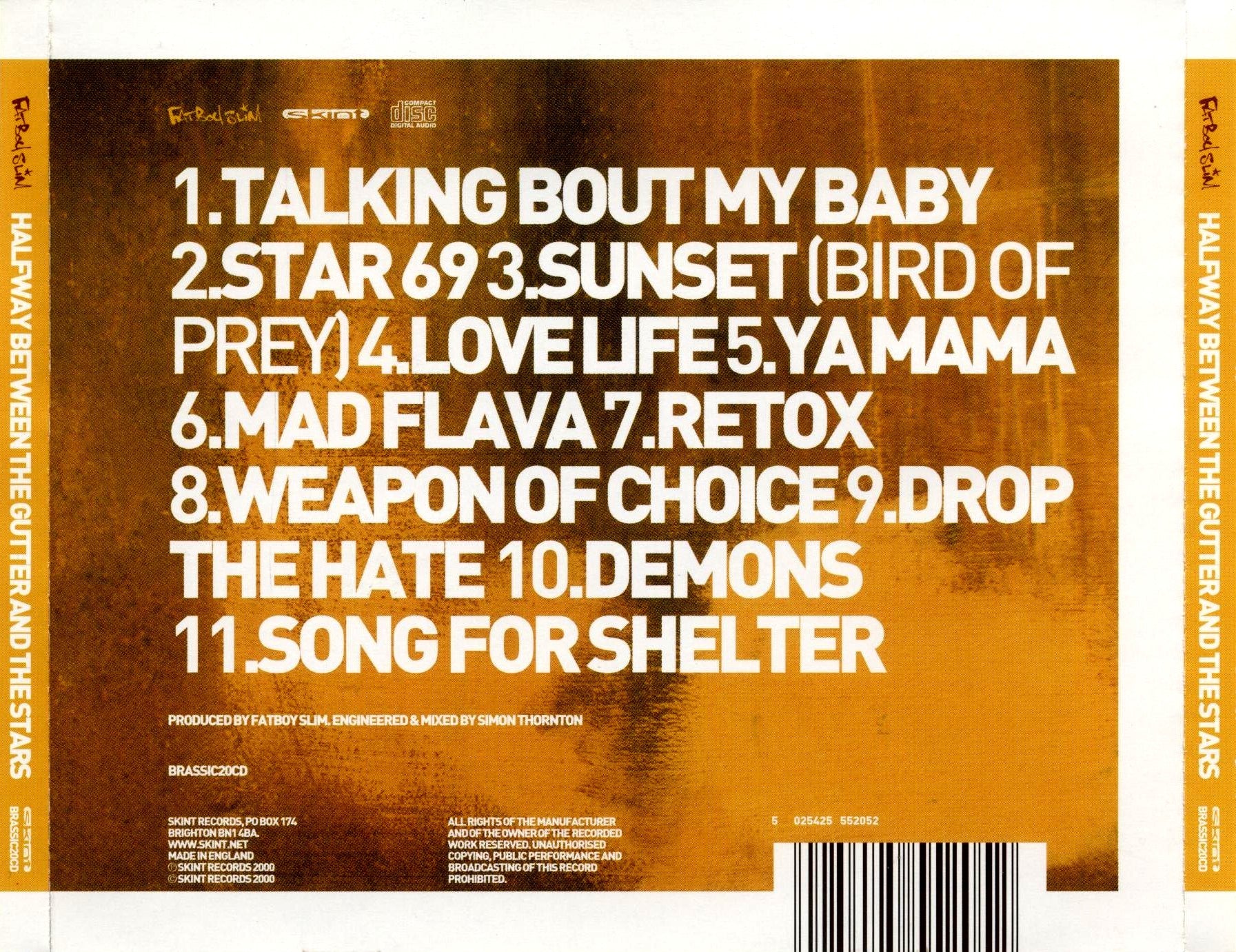 Halfway Between the Gutter and the Stars â€” Fatboy Slim back cover