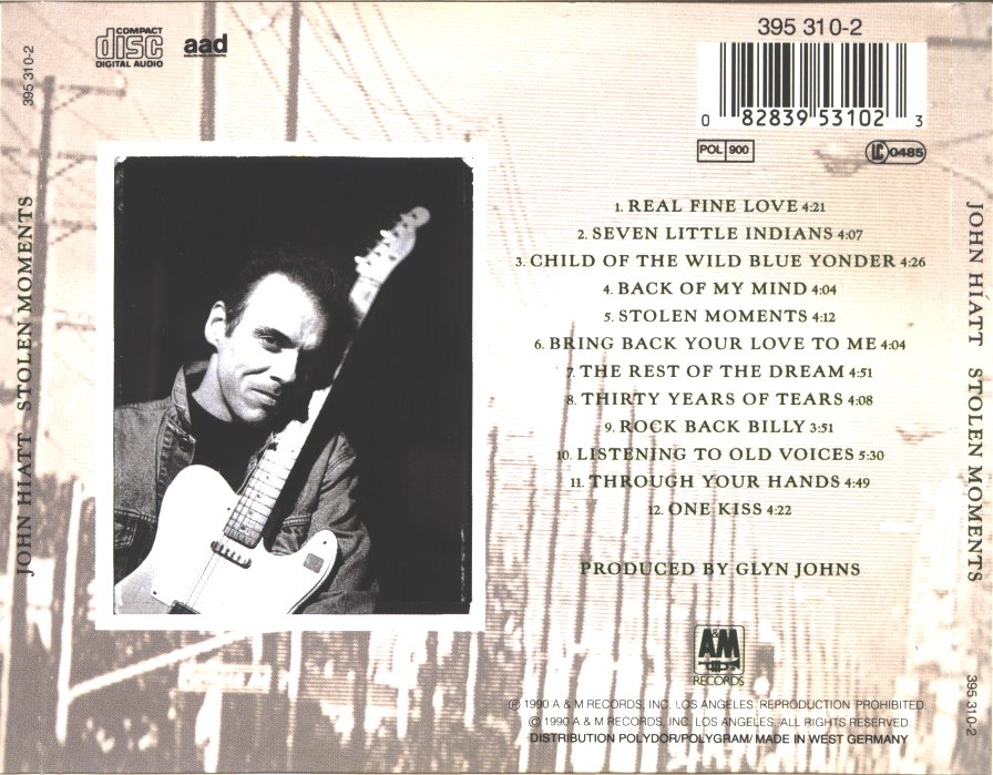 Stolen Moments — John Hiatt back cover