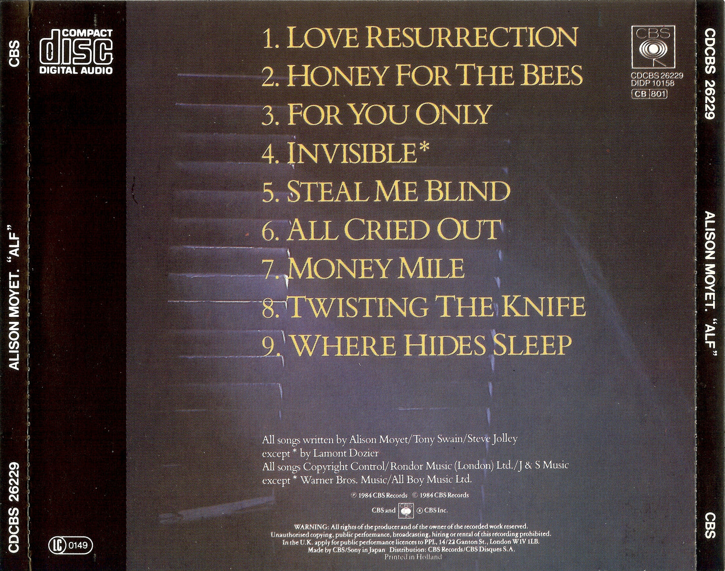 Alf — Alison Moyet back cover